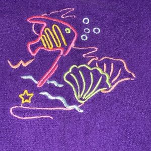 Cannon Purple Tropical Bath Towel